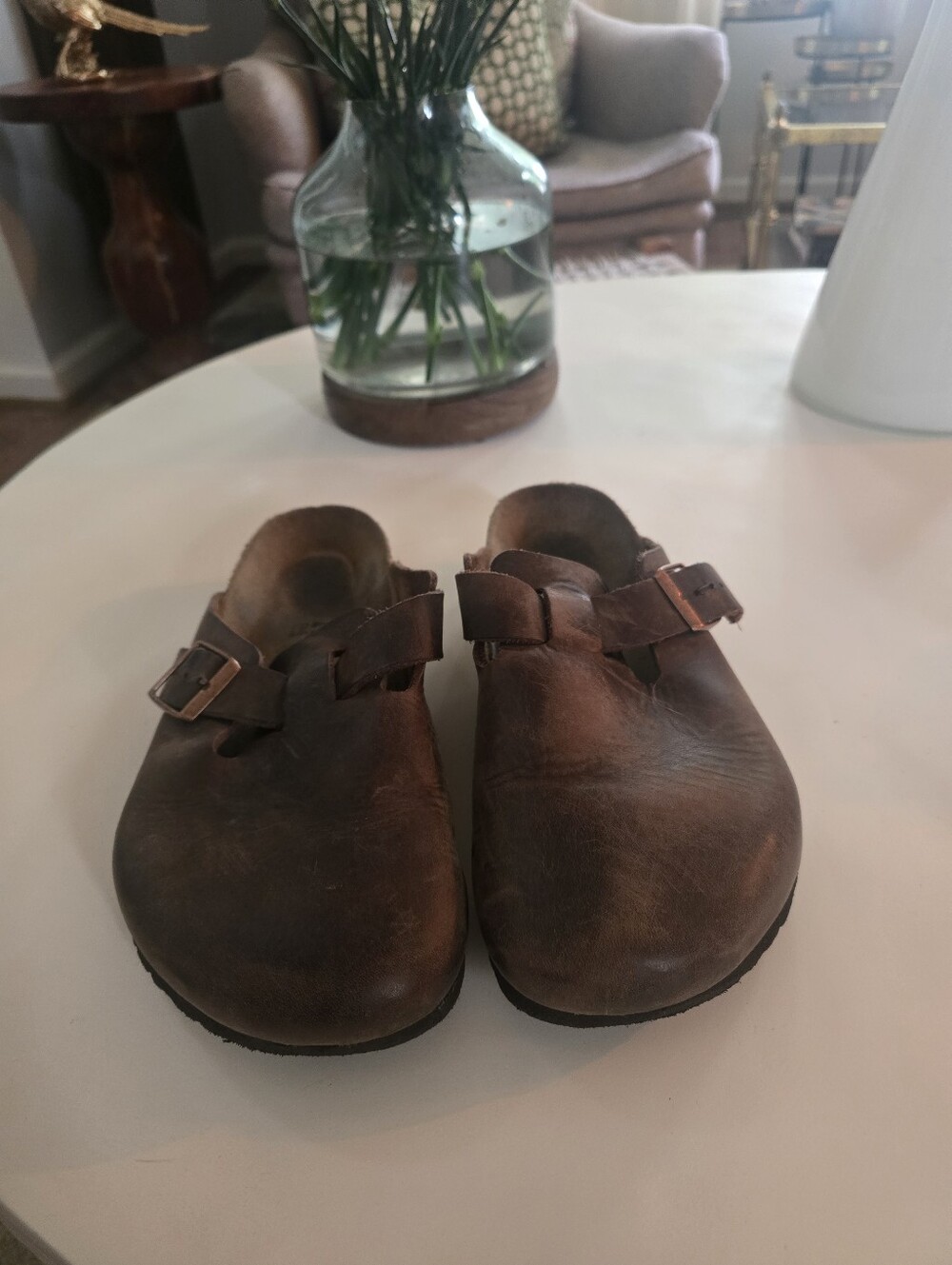 Unisex Birkenstock Boston Clogs - Oiled Leather Brown - Size 41